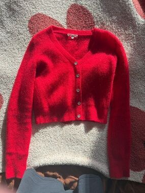 Ali Golden Cropped Mohair Sweater